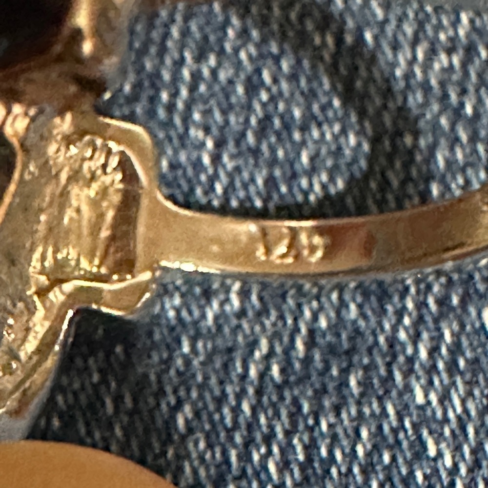 Sterling Silver Ring with Blue and White Stones Size 10 - Picture 4 of 6